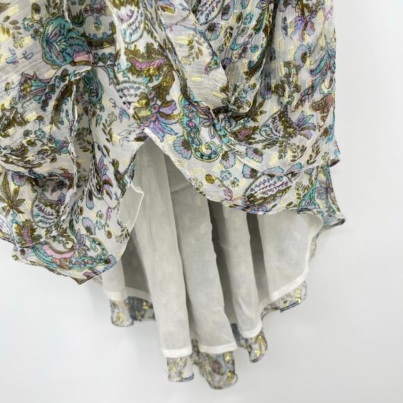 Rococo Sand | Braw Halter Smocked Mini Dress In Multi Paisley Floral Print S - Picture 9 of 13